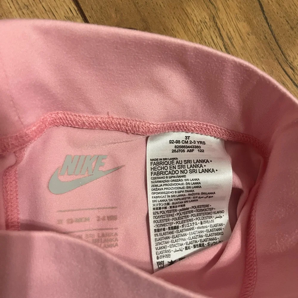 Nike Toddler Girls Pink and Black Leggings Set of 3 - Picture 6 of 7